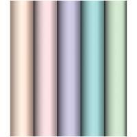Бумага подарочная глянц 70х100см 80 г/м2 ассорти Пастельные тона 1/50