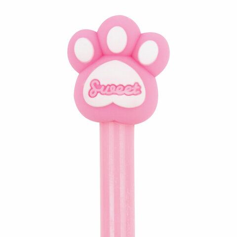 Ручка с топпером шариковая ЮНЛАНДИЯ Лапка корпус ассорти СИНЯЯ узел 0,7мм 1/12 Ручка с топпером шариковая ЮНЛАНДИЯ Лапка корпус ассорти СИНЯЯ узел 0,7мм 1/12