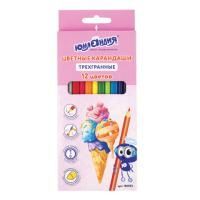 Карандаши цветные ЮНЛАНДИЯ Мороженое 12цв трёхгр Карандаши цветные ЮНЛАНДИЯ Мороженое 12цв трёхгр