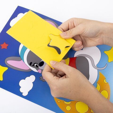 Аппликация из мягкого пластика 21х29см Юнландия Мышонок 1/1