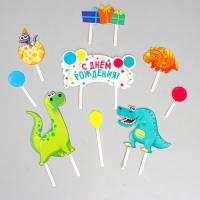 Топпер для торта С днем рождения. Динозавры 1/10