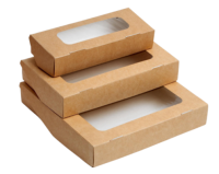 Контейнер бумажный с окном 1500мл 200х202х45мм крафт ламин OSQ Tabox PRO 1500 25/225 Контейнер бумажный с окном 1500мл 200х202х45мм крафт ламин OSQ Tabox PRO 1500 25/225