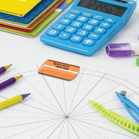 Ластик 60х18х12мм большой, скошенный, цвет ассорти 1/36 Ластик 60х18х12мм большой, скошенный, цвет ассорти 1/36