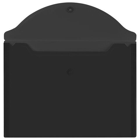 Папка-конверт А5 с кнопкой до 100л черная BRAUBERG Universal 1/10