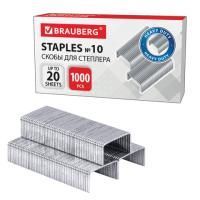 Скобы №10 1000шт BRAUBERG 1/10/600 Скобы №10 1000шт BRAUBERG 1/10/600