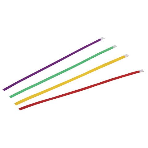 Закладки-ляссе РАДУГА для книг А5 (длина 28 см) ПИФАГОР, клейкий край, 4 ленты, 111648 Закладки-ляссе РАДУГА для книг А5 (длина 28 см) ПИФАГОР, клейкий край, 4 ленты, 111648