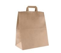 Пакет бумажный крафт с плоскими ручками 320х200х370 80гр/м до 5кг 200/200 Пакет бумажный крафт с плоскими ручками 320х200х370 80гр/м до 5кг 200/200
