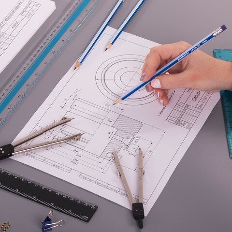 Карандаш ч/гр HB с ластиком дерево корпус синий GX-100 BRAUBERG 1/72 Карандаш ч/гр HB с ластиком дерево корпус синий GX-100 BRAUBERG 1/72