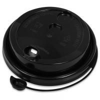 Крышка для бумажных стаканов d 80 мм с питейником флип-топ черная ВЗЛП 50/1000  Крышка для бумажных стаканов d 80 мм с питейником флип-топ черная ВЗЛП 50/1000