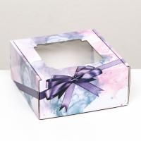 Подарочная коробка с окном 19х19х9см Мелодия 5/5 Подарочная коробка с окном 19х19х9см Мелодия 5/5