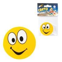 Значок светоотражающий Смайлик с глазами 50 мм 1/5 Значок светоотражающий Смайлик с глазами 50 мм 1/5