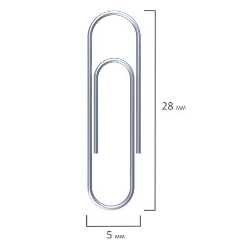 Скрепки 28мм 100шт оцинкованные STAFF 1/10/300