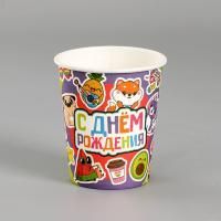Стакан бумажный 250мл Стикеры 10/100 Стакан бумажный 250мл Стикеры 10/100