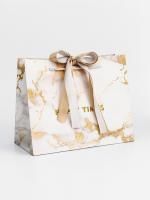 Пакет подарочный бумажный (25х20x12) с бантиком Мрамор 1/400 Пакет подарочный бумажный (25х20x12) с бантиком Мрамор 1/400