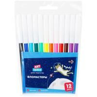 Фломастеры 12цв ПВХ европодвес ArtSpace Космические приключения 1/12