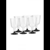 Бокал для вина 200мл прозрачный (черная ножка) 6/324 Бокал для вина 200мл прозрачный (черная ножка) 6/324