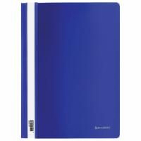 Папка скоросшиватель с прозр верхн лист BRAUBERG А4 синий 1/25/400