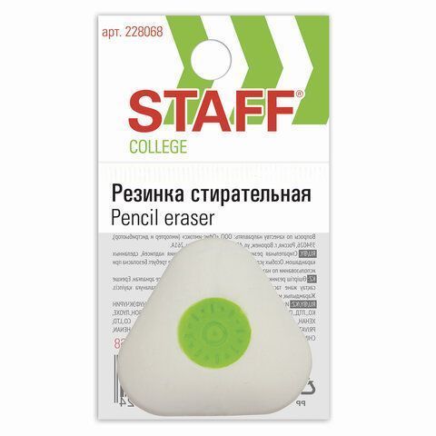 Ластик 35х35х10мм треугольный, пластиковый держатель STAFF College 1/36 Ластик 35х35х10мм треугольный, пластиковый держатель STAFF College 1/36