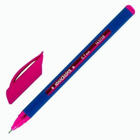 Ручка шариковая масляная синяя 0,7мм линия письма 0,35мм трехгранная ЮНЛАНДИЯ ассорти 1/12