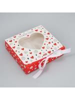 Подарочная коробка с окном 20х18х5см Ты в моем сердечке 1/5 Подарочная коробка с окном 20х18х5см Ты в моем сердечке 1/5