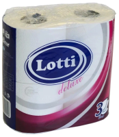 Туалетная бумага евро 3сл белая 4штх14м Премиум Лотти Делюкс (4шт) 1/12 Туалетная бумага евро 3сл белая 4штх14м Премиум Лотти Делюкс (4шт) 1/12