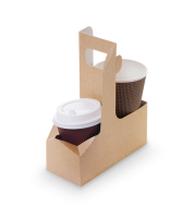 Держатель для стаканов OSQ CUPHOLDER 160х80х80 крафт/белый 25/300  Держатель для стаканов OSQ CUPHOLDER 160х80х80 крафт/белый 25/300