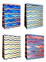 НГ Пакет подарочный бумажный (26х32х12) люкс Цветной зигзаг 1/12 НГ Пакет подарочный бумажный (26х32х12) люкс Цветной зигзаг 1/12