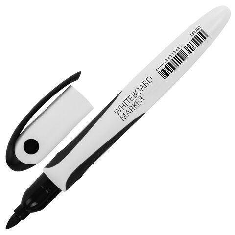 Маркер для доски черный 3мм стираемый SOFT LITE BRAUBERG 1/12