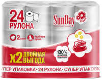 Туалетная бумага евро 2сл белая 24штх16м 1/6 Туалетная бумага евро 2сл белая 24штх16м 1/6