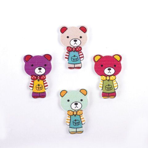 Пуговицы декоративные МИШКИ, дерево, 30*20мм, 16шт., ассорти, ОСТРОВ СОКРОВИЩ (вывод) Пуговицы декоративные МИШКИ, дерево, 30*20мм, 16шт., ассорти, ОСТРОВ СОКРОВИЩ (вывод)