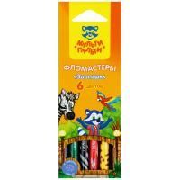 Фломастеры 06цв ПВХ Мульти-Пульти Зоопарк 1/24 Фломастеры 06цв ПВХ Мульти-Пульти Зоопарк 1/24