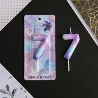 Свеча для торта Disco Party Цифра 7 1/600 Свеча для торта Disco Party Цифра 7 1/600