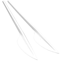 Одноразовый Нож пластиковый 180мм прозрачный Премиум/компакт 50/2500
