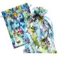 НГ Подарочный мешок текстильный ОРГАНЗА Снежинки 20х30см 1/250 НГ Подарочный мешок текстильный ОРГАНЗА Снежинки 20х30см 1/250