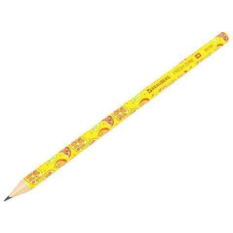 Карандаш ч/гр НВ дерево корпус ассорти FRESH ZONE BRAUBERG 1/72 Карандаш ч/гр НВ дерево корпус ассорти FRESH ZONE BRAUBERG 1/72