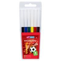 Фломастеры 06цв ПВХ европодвес ArtSpace Футбол 1/24 Фломастеры 06цв ПВХ европодвес ArtSpace Футбол 1/24