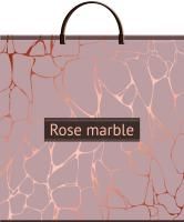 Пакет с пластмассовыми ручками (36х37)-100 Розовый мрамор Тико 10/100