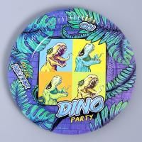 Тарелка картон с рисунком d-180 Дино 10/10 Тарелка картон с рисунком d-180 Дино 10/10
