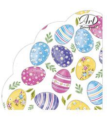 Салфетки 3-сл d 32 см  Rondo Акварельные яйца (12) 1/15 Салфетки 3-сл d 32 см  Rondo Акварельные яйца (12) 1/15