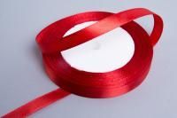 Лента атласная 10мм 25м красная 1/10