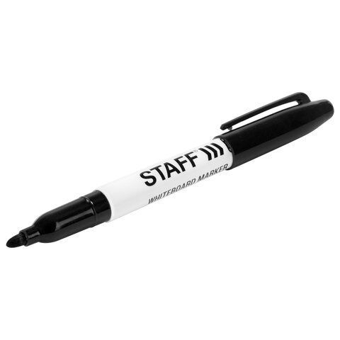 Маркер для доски черный 2,5мм тонкий корпус круглый наконечник STAFF 1/12 Маркер для доски черный 2,5мм тонкий корпус круглый наконечник STAFF 1/12