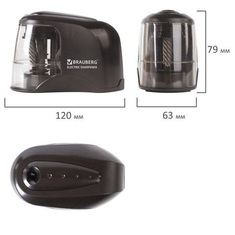 Точилка электрическая питание от 4 батареек АА спиралевидное лезвие JET Brauberg 1/12 Точилка электрическая питание от 4 батареек АА спиралевидное лезвие JET Brauberg 1/12