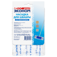 Насадка МОП плоская 43х13см Эконом Smart микрофибра 1/15 Насадка МОП плоская 43х13см Эконом Smart микрофибра 1/15