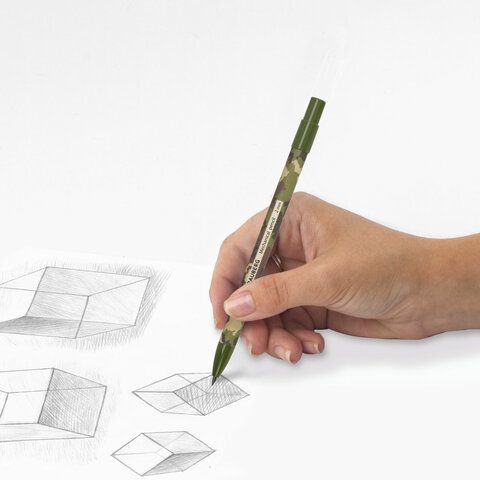 Карандаш ч/гр HB механический c точилкой BRAUBERG MILITARY 1/24