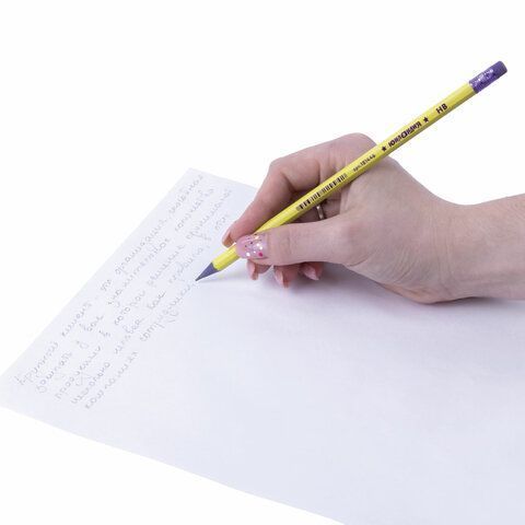 Карандаш ч/гр НВ пластиковый корпус ассорти с резинкой Юнландия 1/100