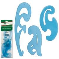 Лекало НАБОР 3шт 25см/17см/12см прозрачный*