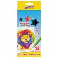 Карандаши цветные ЮНЛАНДИЯ Забавные картинки 12цв