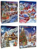 НГ Пакет подарочный бумажный (31х40х12) Сказочная ночь 1/12 НГ Пакет подарочный бумажный (31х40х12) Сказочная ночь 1/12