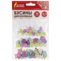 Бусины ШАРЫ/ЦВЕТЫ/БАБОЧКИ 10-15мм 6цв пастель ОС