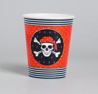 Стакан бумажный 250мл Пиратский 10/960 Стакан бумажный 250мл Пиратский 10/960